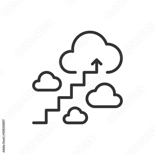 Motivation, in line design. Motivation, inspiration, drive, determination, goal-setting, achievement, positivity on white background vector. Motivation, in line design editable stroke icon