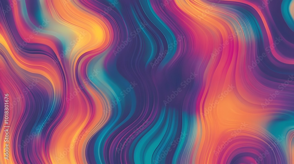 Abstract Swirling Background with Vibrant Colors and Fluid Lines