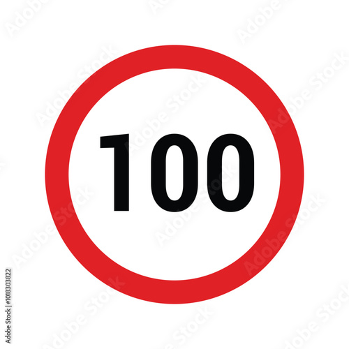 Traffic sign speed limit 100