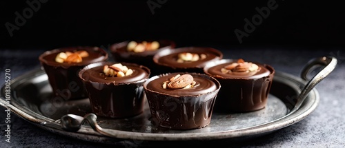 Gourmet Chocolate Cups with Almonds