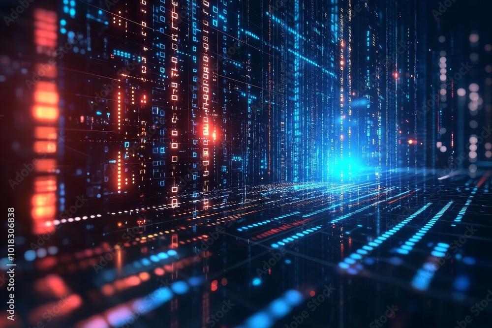 Digital Technology background of data and network Digital Technology background of data and network