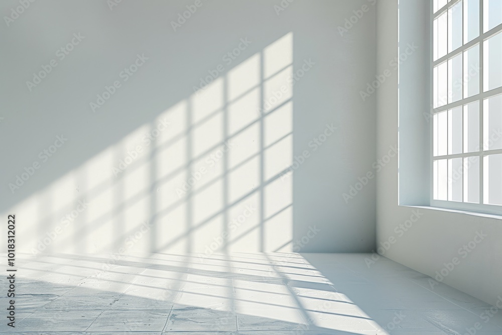 Ultra-Realistic 3D Rendering of a White Empty Room with Soft Shadows, High Resolution, Natural Light and Colors. Ultra-Realistic 3D Rendering of a White Empty Room with Soft Shadows, High Resolution, Natural Light and Colors.