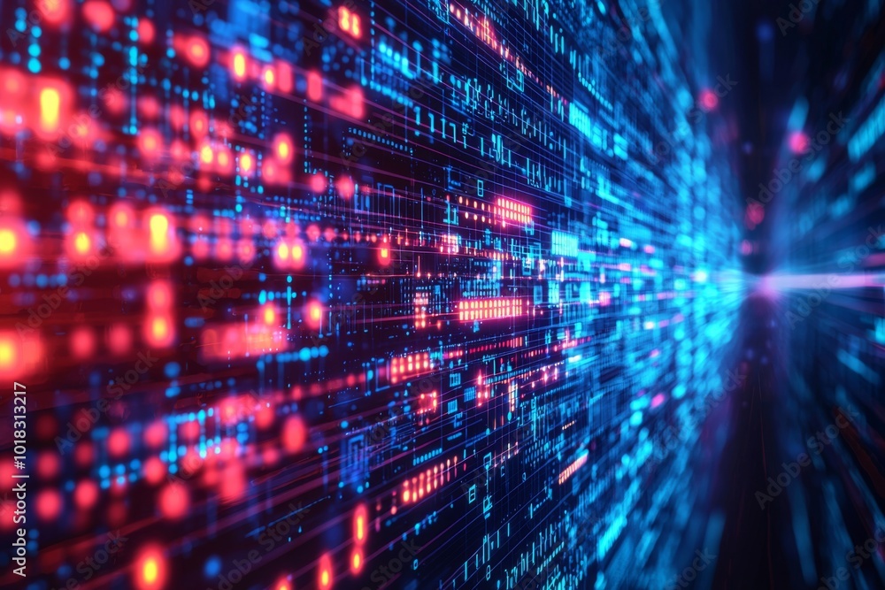 Digital Technology background of data and network Digital Technology background of data and network