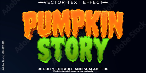 Halloween monster text effect, editable horror and scary text style