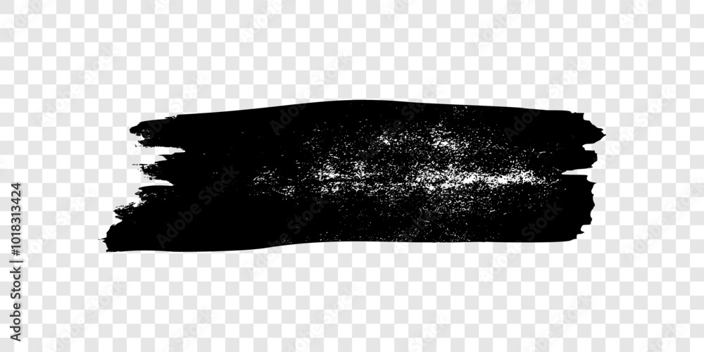 Black brush stroke on transparent background Black brush stroke on transparent background