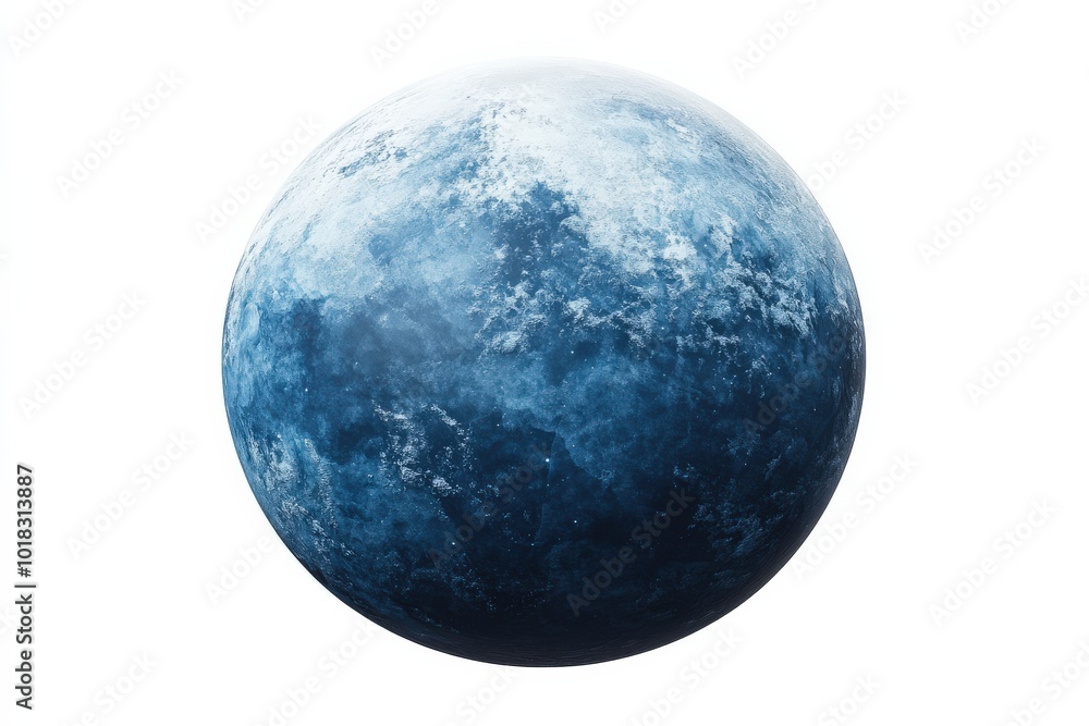 Neptune Planet. Isolated on White Background. Solar System Astronomy Science Neptune Planet. Isolated on White Background. Solar System Astronomy Science
