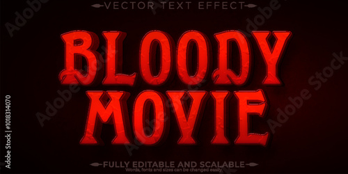 Halloween monster text effect, editable horror and scary text style