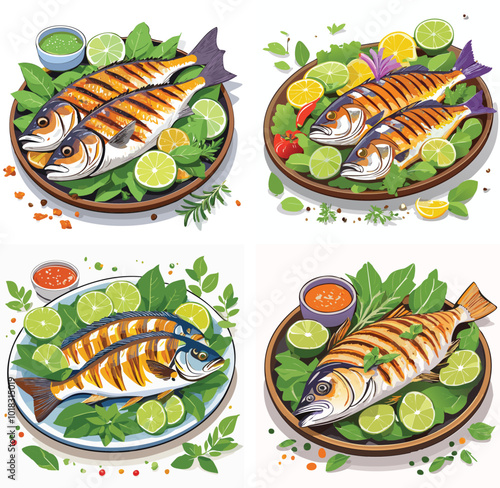 fish and vegetables