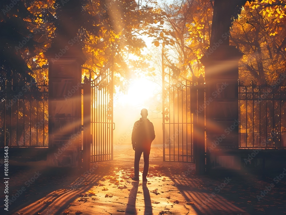 Magical Autumn Gateway Revealing Path to Bright New Possibilities Magical Autumn Gateway Revealing Path to Bright New Possibilities