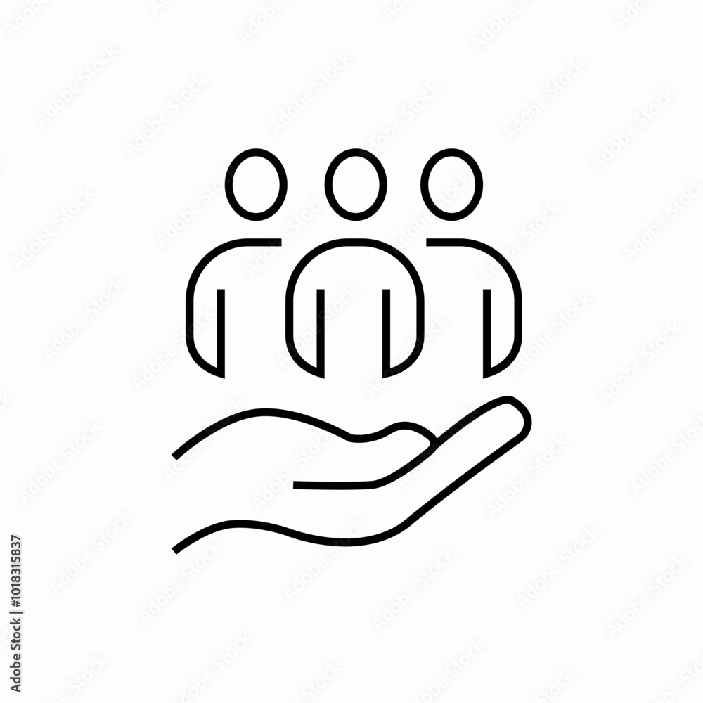 Fototapeta premium safe peoples icon sign vector