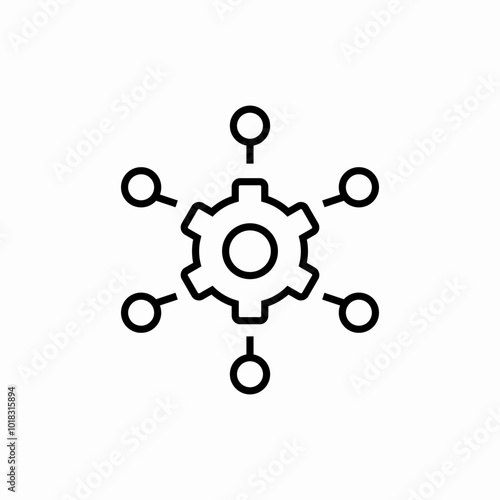 process automation icon sign vector