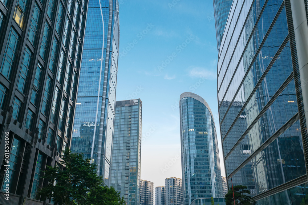 Modern office building in the financial center,hangzhou,china