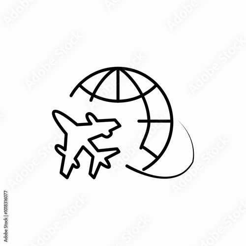 world travel icon sign vector