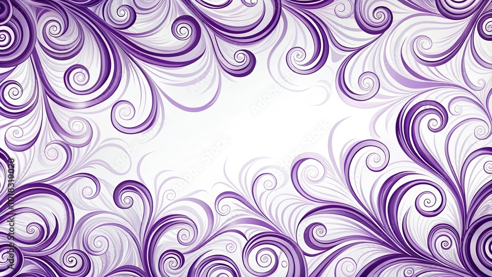 abstract purple swirls on solid white background abstract purple swirls on solid white background