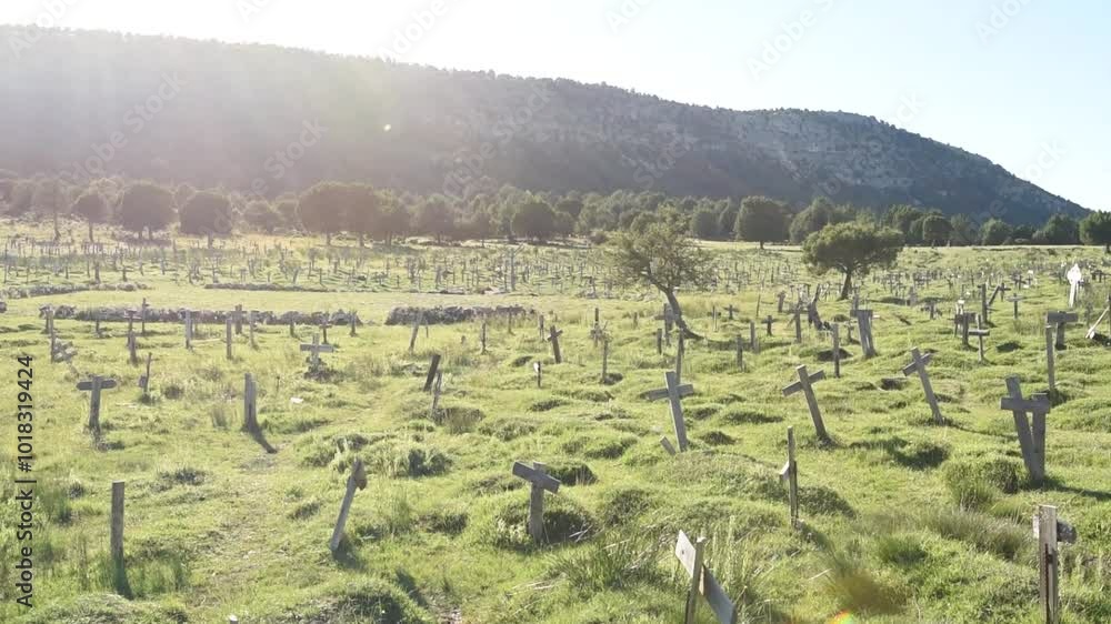 Sunset at Sad Hill Cemetery, film The Good the Bad and the Ugly, film ...