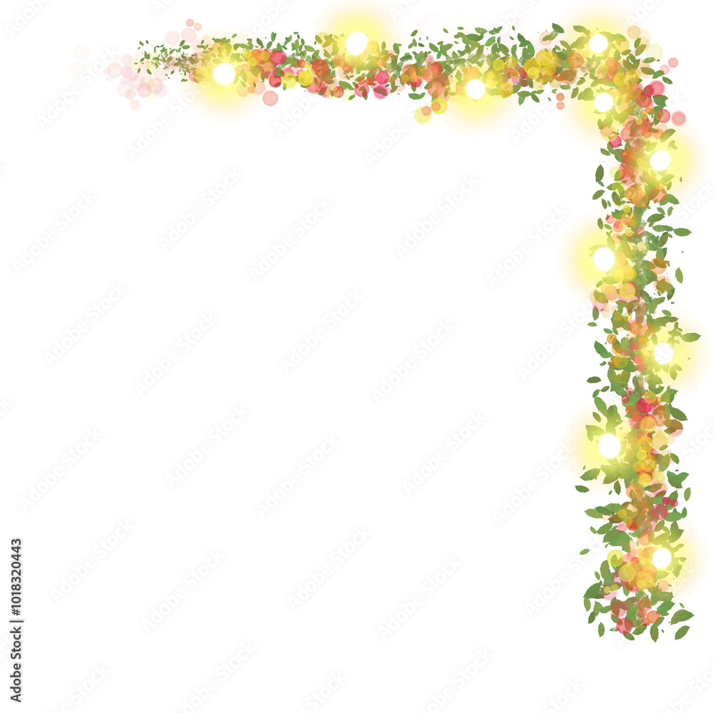 Christmas border with lights frame card decoration Christmas border with lights frame card decoration