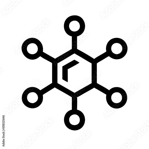 Microservices icon representing technology and connectivity in a modern design