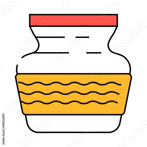 kalash water pot hinduism line icon vector. kalash water pot hinduism sign. isolated symbol illustration