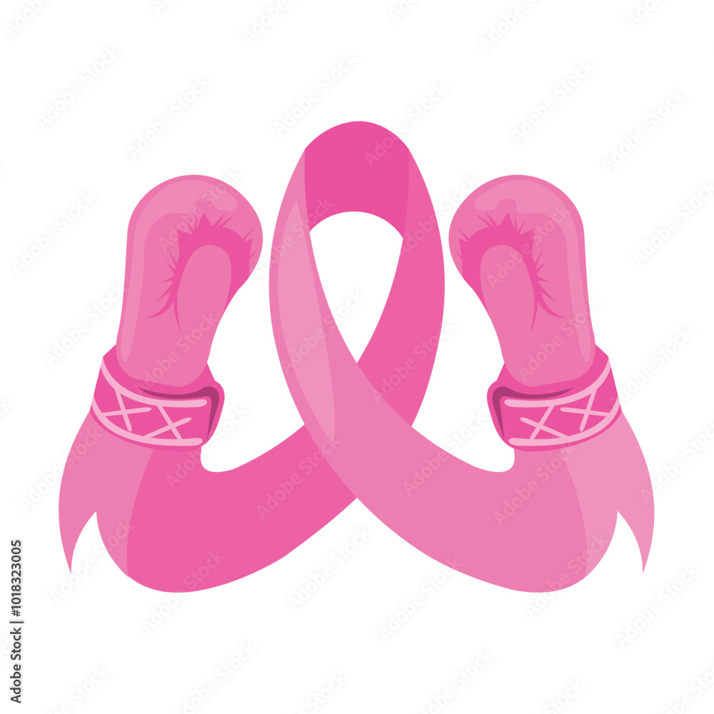 pink boxing gloves with pink ribbon breast cancer pink boxing gloves with pink ribbon breast cancer