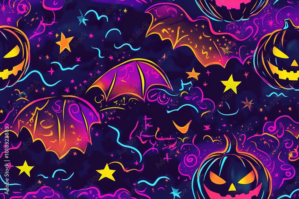 pumpkin and Skull with glowing flowers, colorful digital art style, dark background, fantasy illustration style, high resolution, glowing colors, dark and light color scheme, dark blue background, pumpkin and Skull with glowing flowers, colorful digital art style, dark background, fantasy illustration style, high resolution, glowing colors, dark and light color scheme, dark blue background,