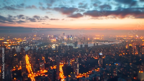 Wallpaper Mural Majestic Cityscape at Dawn Symbolizing the Renewal of Daily Life and Embracing the Energy of New Beginnings Torontodigital.ca