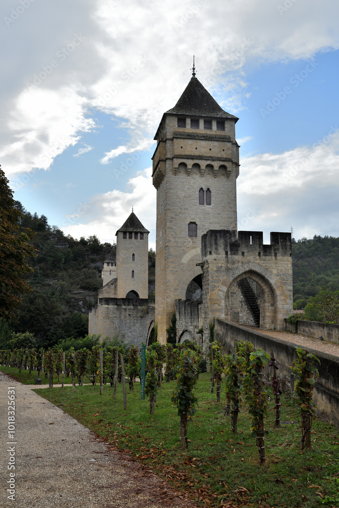 The Valentre Bridge, Cahors, France The Valentre Bridge, Cahors, France
