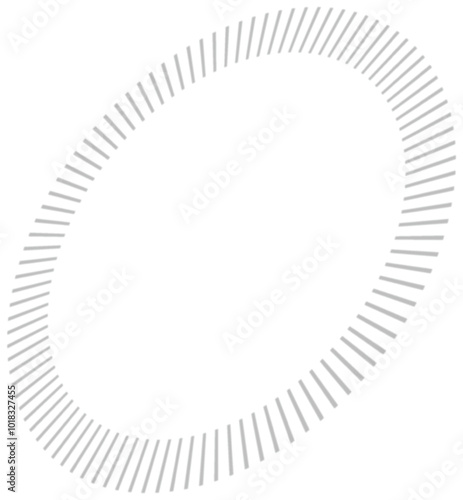 Abstract circle shape. vector illustration isolated on white background. frame for your text spring graphic outline in circle
Geometric circle element made of radiating shapes. 