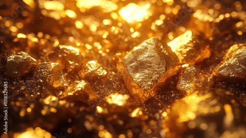 Eco-friendly gold mining brand launching a green marketing campaign across digital and social media platforms. photo