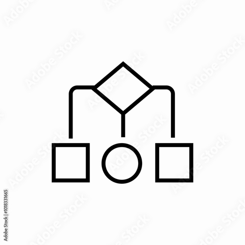 affinity diagram icon sign vector