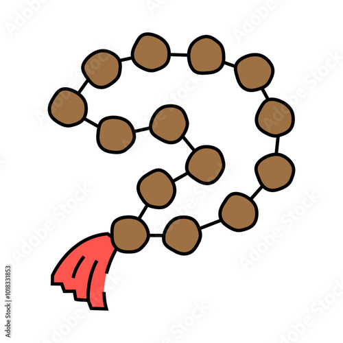 rudraksha beads line icon vector. rudraksha beads sign. isolated symbol illustration