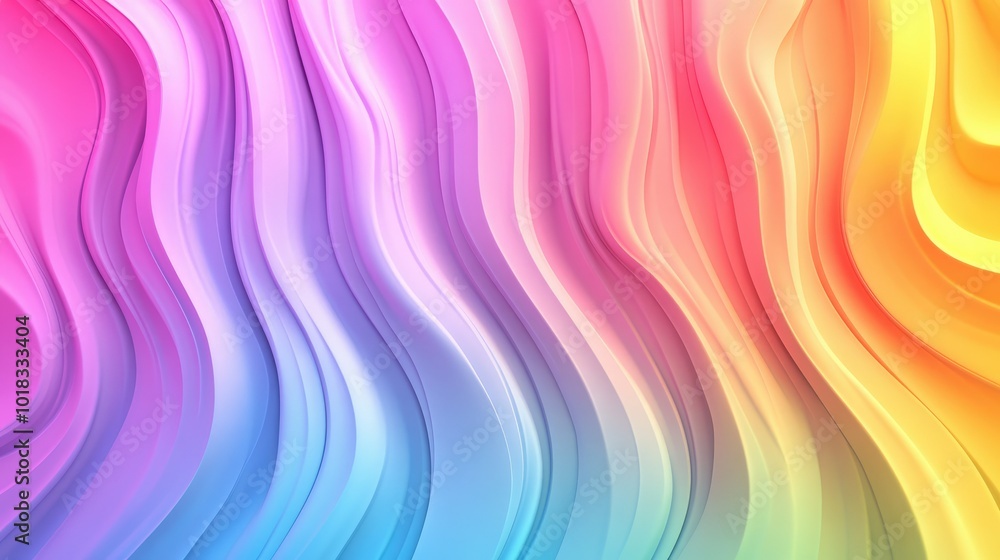 Fototapeta premium Colorful gradients blend to form a lively background pattern with smooth transitions.