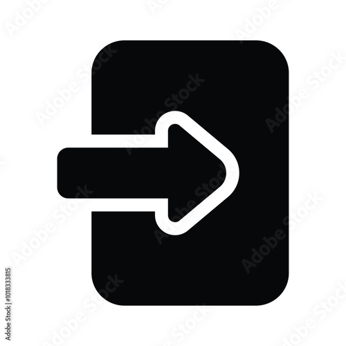 An arrow pointing out symbolizing logout or exit from an account