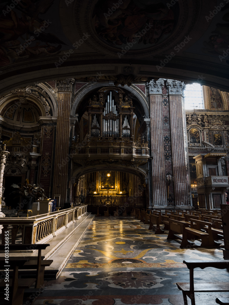Obraz premium Old Chapel Inside A Christian Sanctuary