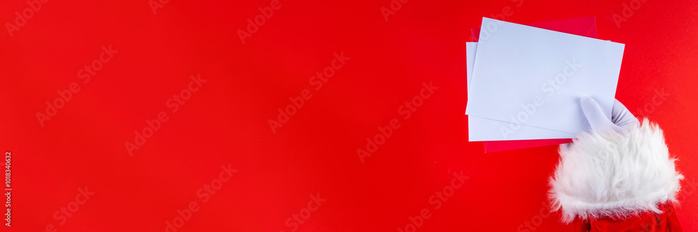 custom made wallpaper toronto digitalSanta's hand with blank sheet of paper and envelopes