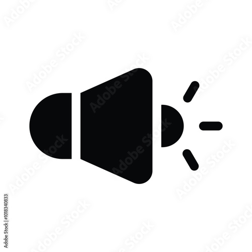 A speaker symbolizing sound, announcements, or broadcasting