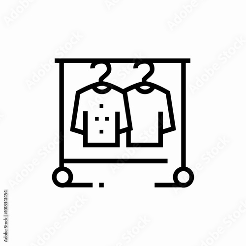 clothing rack icon sign vector