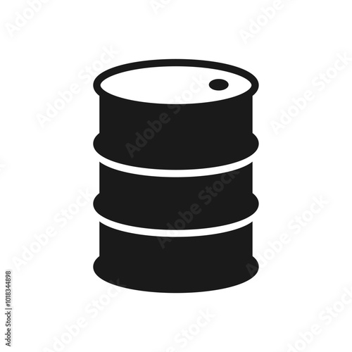 Oil barrel icon. Industrial fuel container sign logo. Vector illustration image.