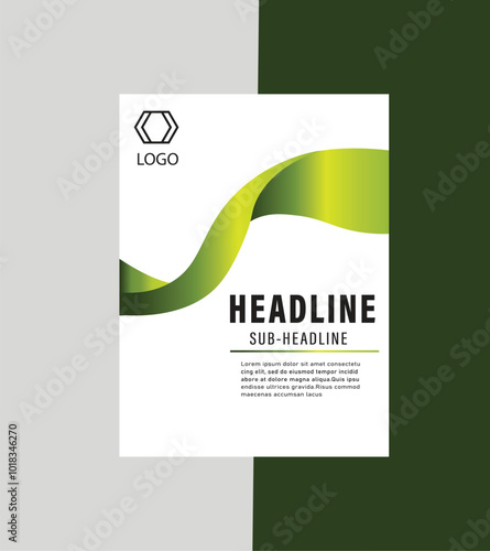 Brochure design, cover modern layout, annual report, poster, flyer in A4