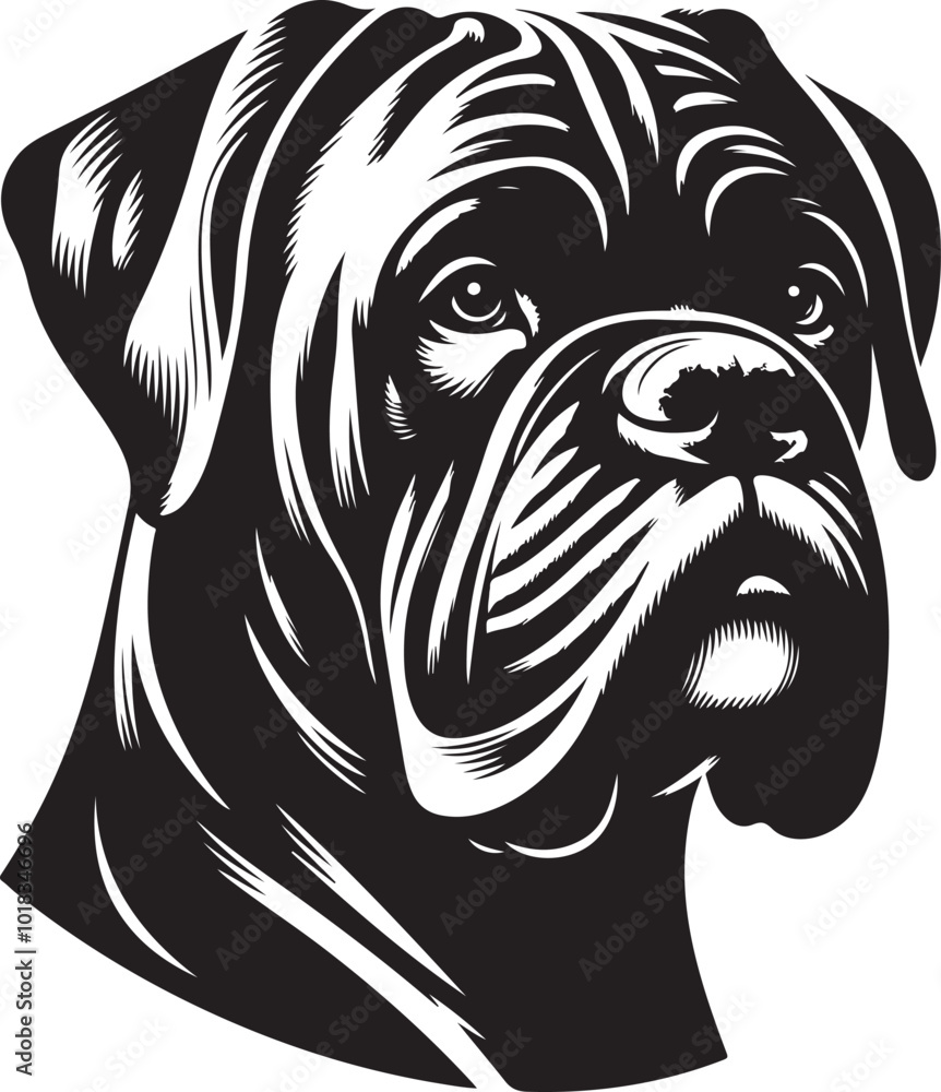 Boxer Dog silhouette vector collection on white background. Dog art work vector illustration. Boxer Dog silhouette vector collection on white background. Dog art work vector illustration.