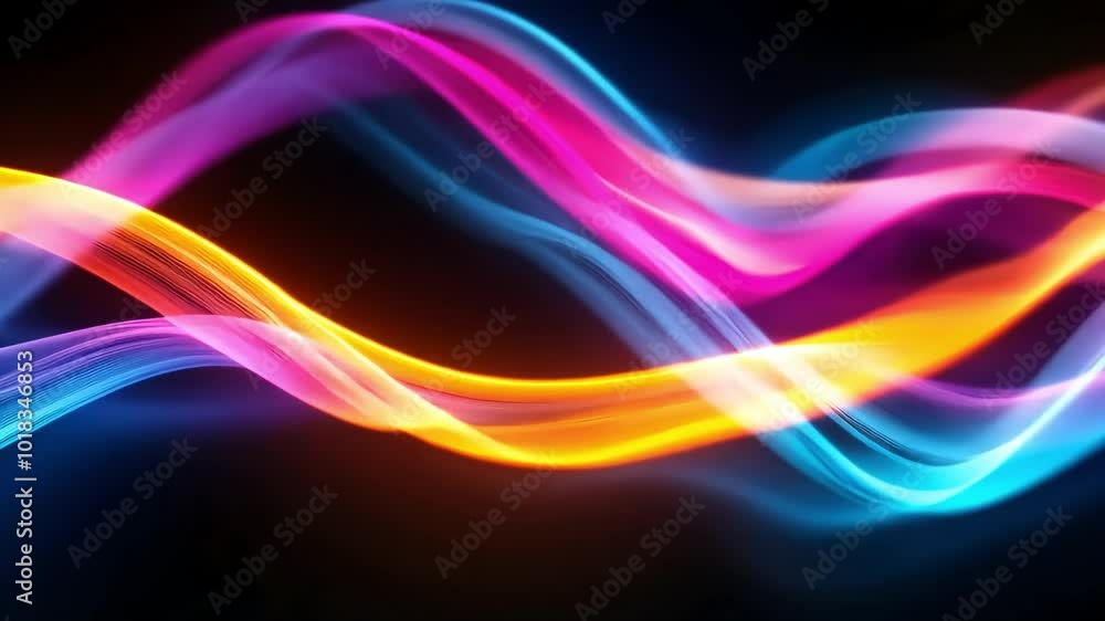 Abstract Neon Waves