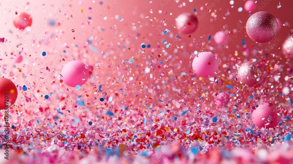 Pink Confetti Explosion A Celebration of Joy and Happiness Pink Confetti Explosion A Celebration of Joy and Happiness