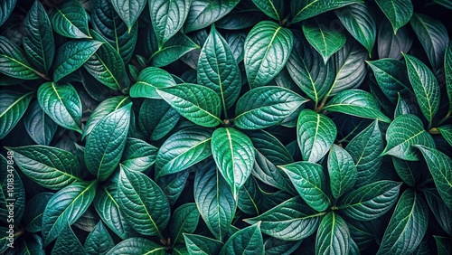 Wallpaper Mural Natural background of dark green leaves in extreme close-up Torontodigital.ca