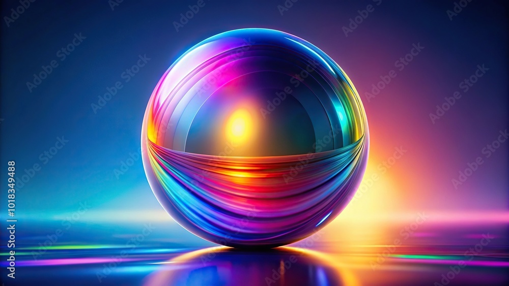 Futuristic sphere with bright colors on abstract background Futuristic sphere with bright colors on abstract background