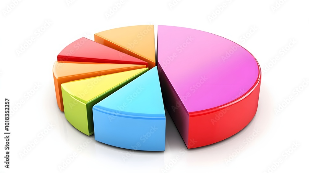 Obraz premium 21. A visually striking pie chart showing the distribution of virtual assistant tasks