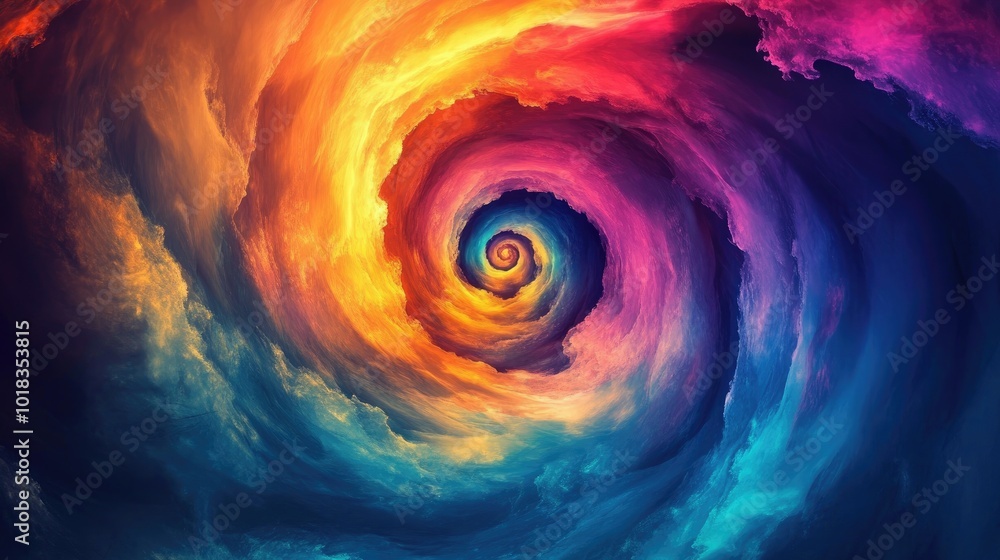 Colorful Spiral Sky in Outer Space with Swirling Colors and Gradients, Symbolizing the Infinite Depth of the Cosmos Colorful Spiral Sky in Outer Space with Swirling Colors and Gradients, Symbolizing the Infinite Depth of the Cosmos
