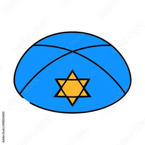 kippah yarmulke jewish line icon vector. kippah yarmulke jewish sign. isolated symbol illustration