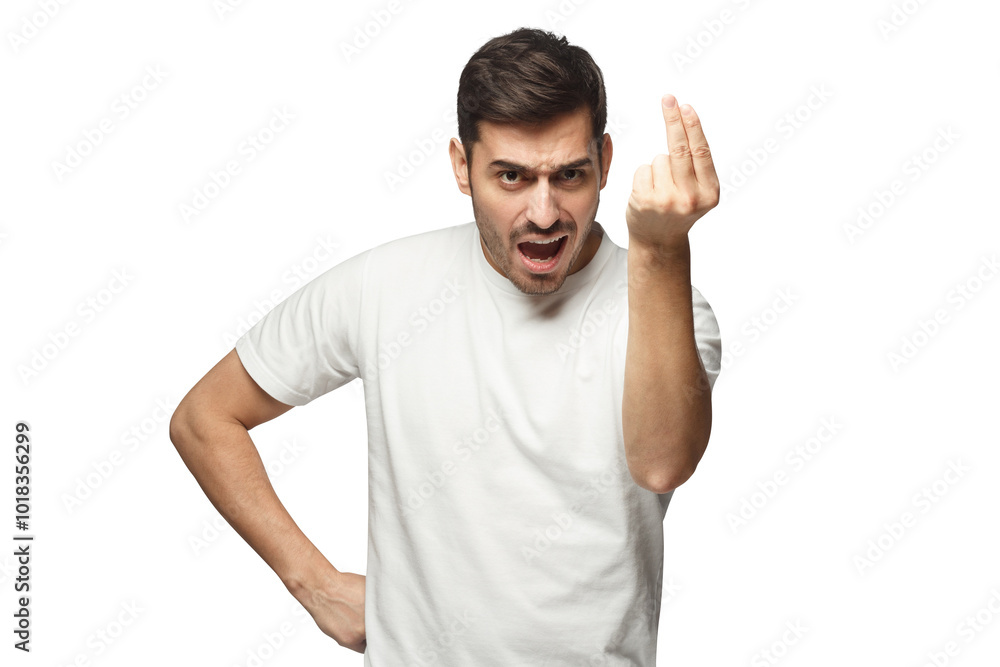 Angry italian man showing gesture with pinched fingers Angry italian man showing gesture with pinched fingers
