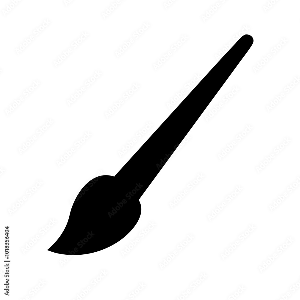Silhouette of a paintbrush. Paintbrush icon vector illustration Silhouette of a paintbrush. Paintbrush icon vector illustration