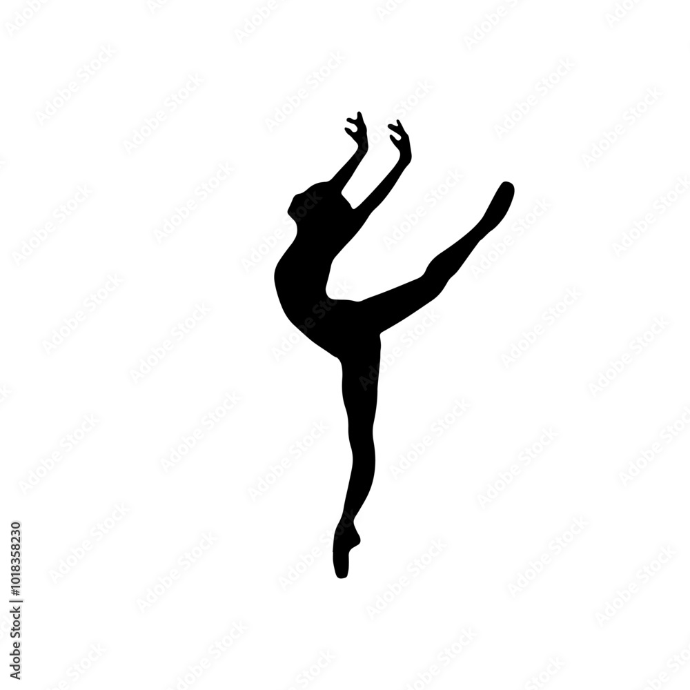 gymnastic shilhoutte vector on white background gymnastic shilhoutte vector on white background