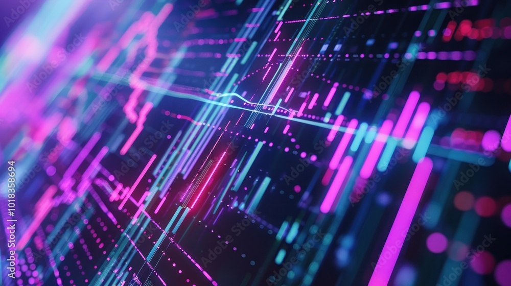 Abstract Neon Lines Digital Art Abstract Neon Lines Digital Art